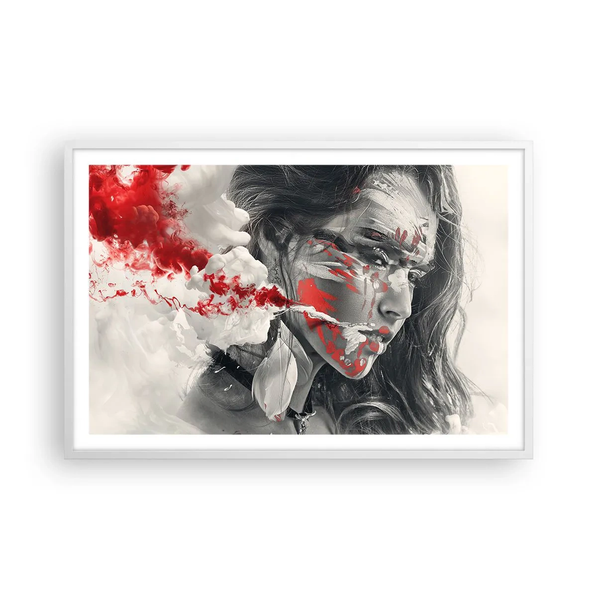 Poster in cornice bianca - Nei vapori dell'assurdo - 91x61 cm