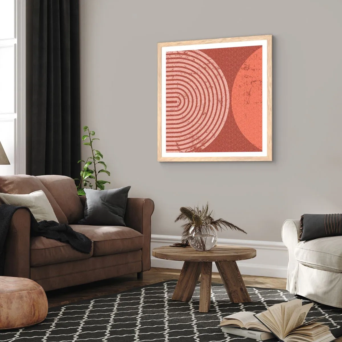 Poster in cornice rovere chiaro - Rapporti stretti - 40x40 cm