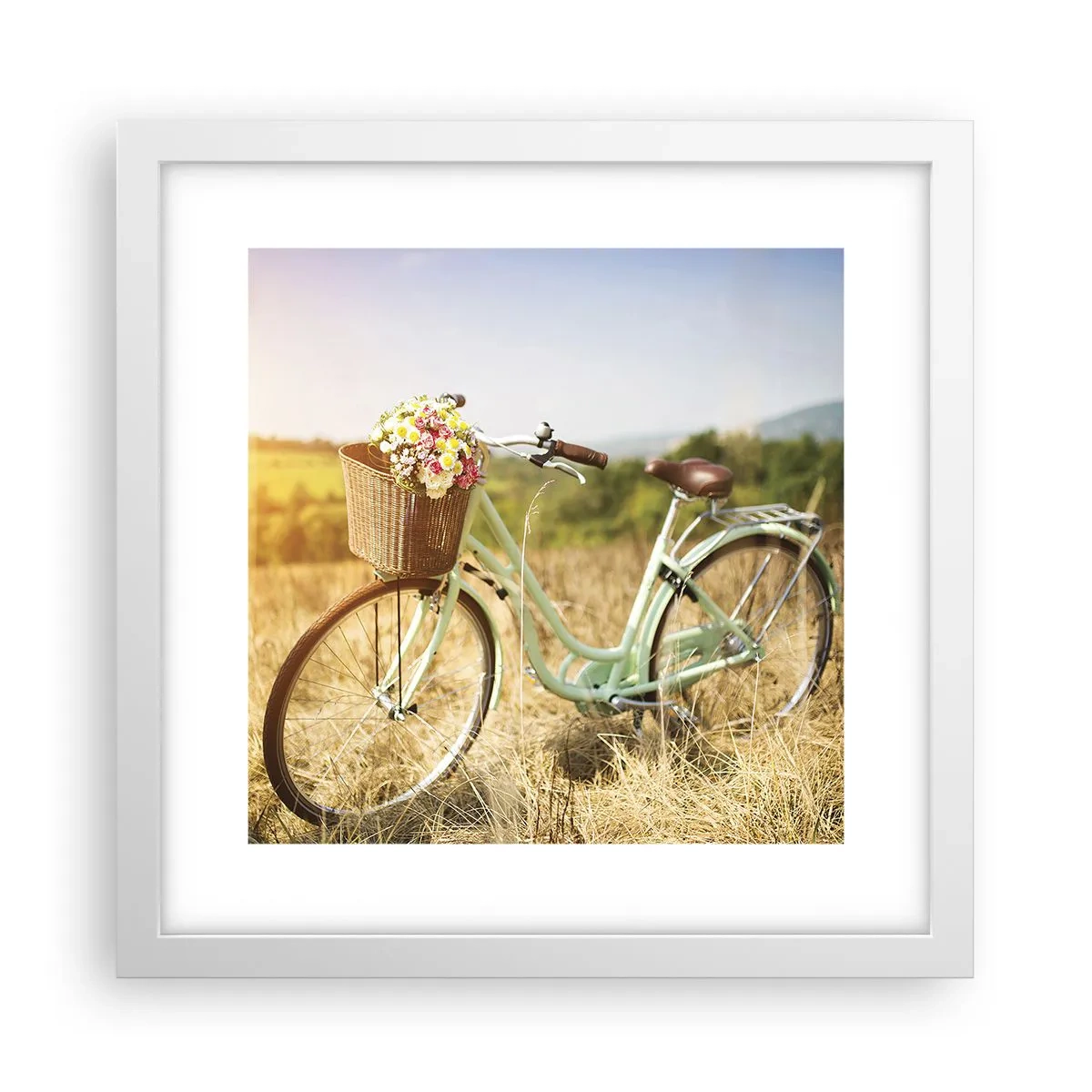 Poster in cornice bianca - Resto qui un attimo - 30x30 cm