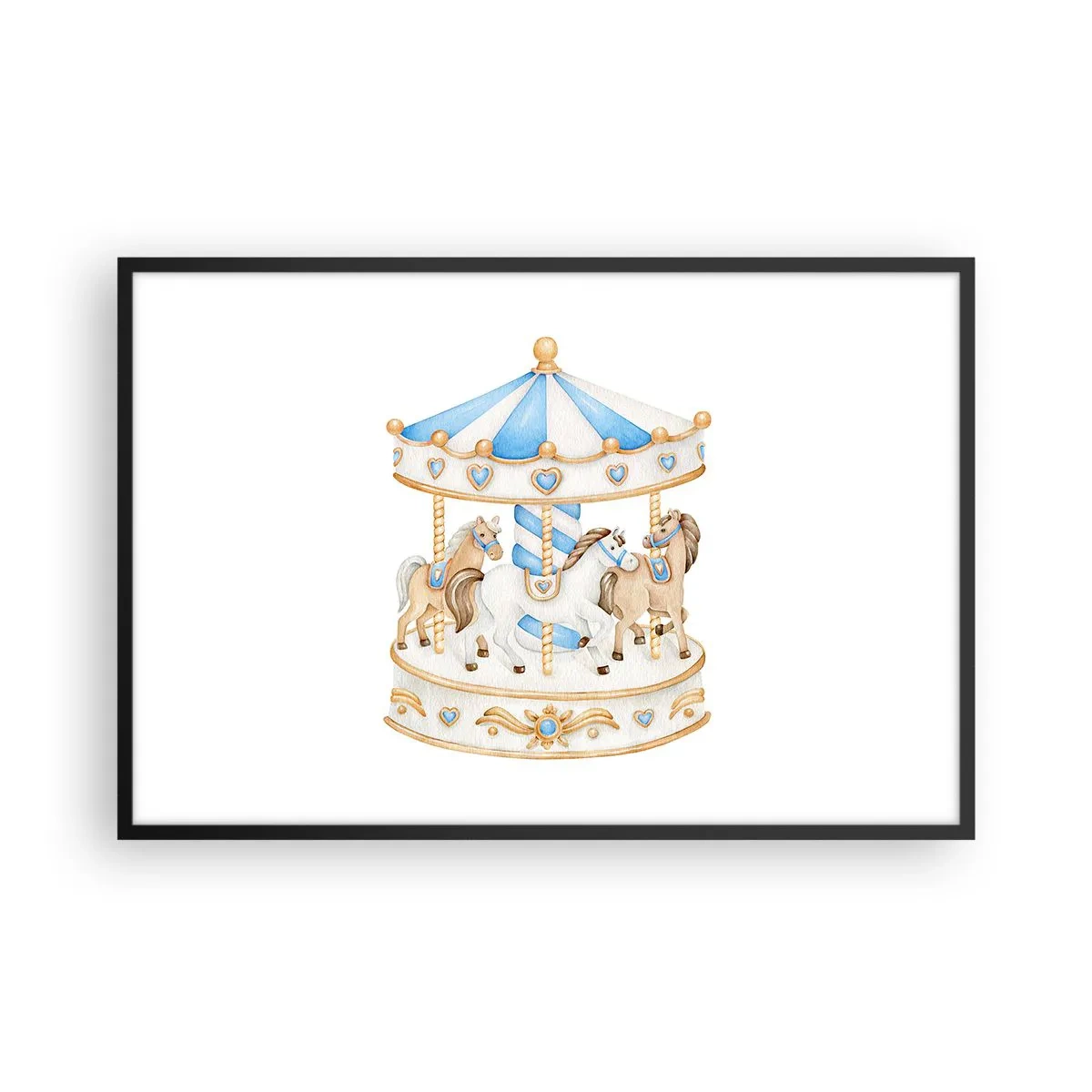 Poster in cornice nera - Dolce infanzia - 91x61 cm