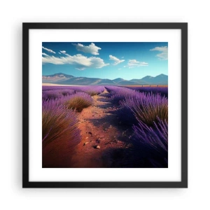 Poster in cornice nera - Campi profumati - 40x40 cm