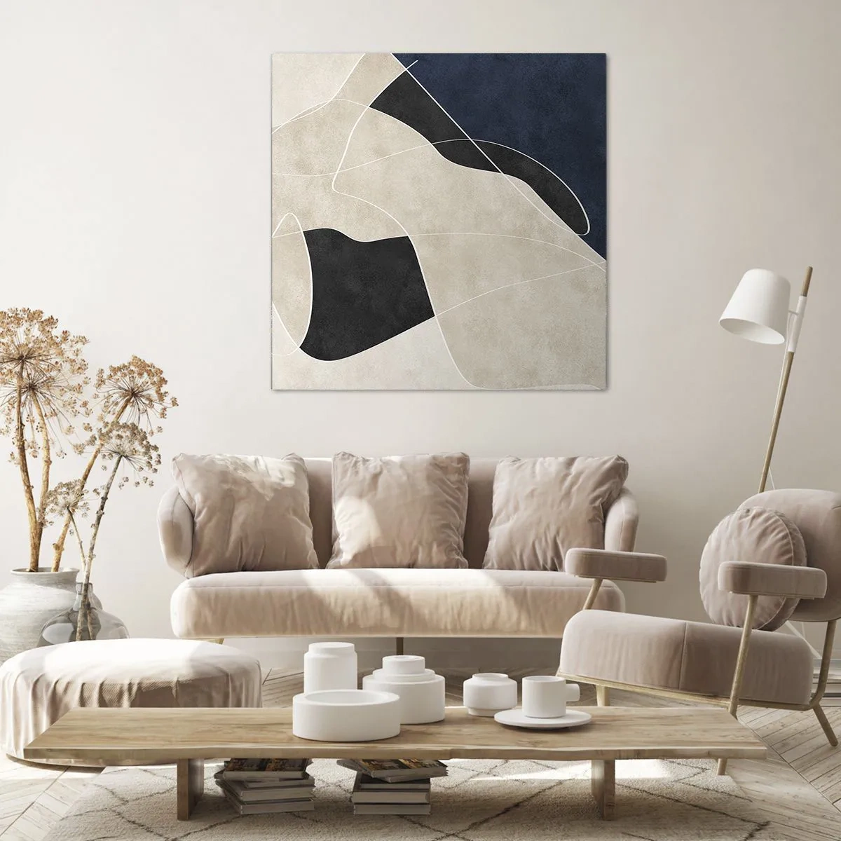 Quadro su tela - Stampe su Tela - Composizione astratta: il contrasto dei colori - 60x60 cm