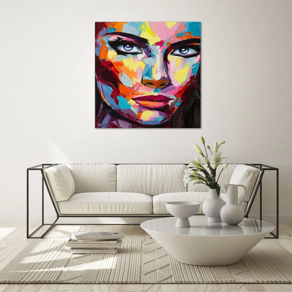 Quadro su vetro - Anche l'anima è colorata - 60x60 cm
