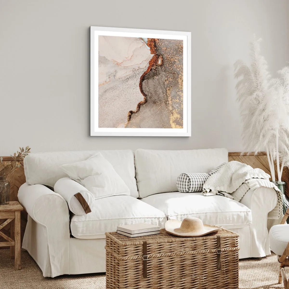 Poster in cornice bianca - Ai confini del colore - 40x40 cm