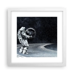 Poster in cornice bianca - Sulla Via Lattea - 30x30 cm