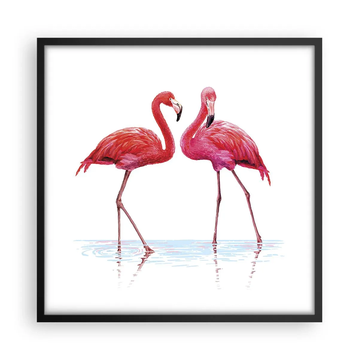 Poster in cornice nera - Appuntamento in rosa - 50x50 cm