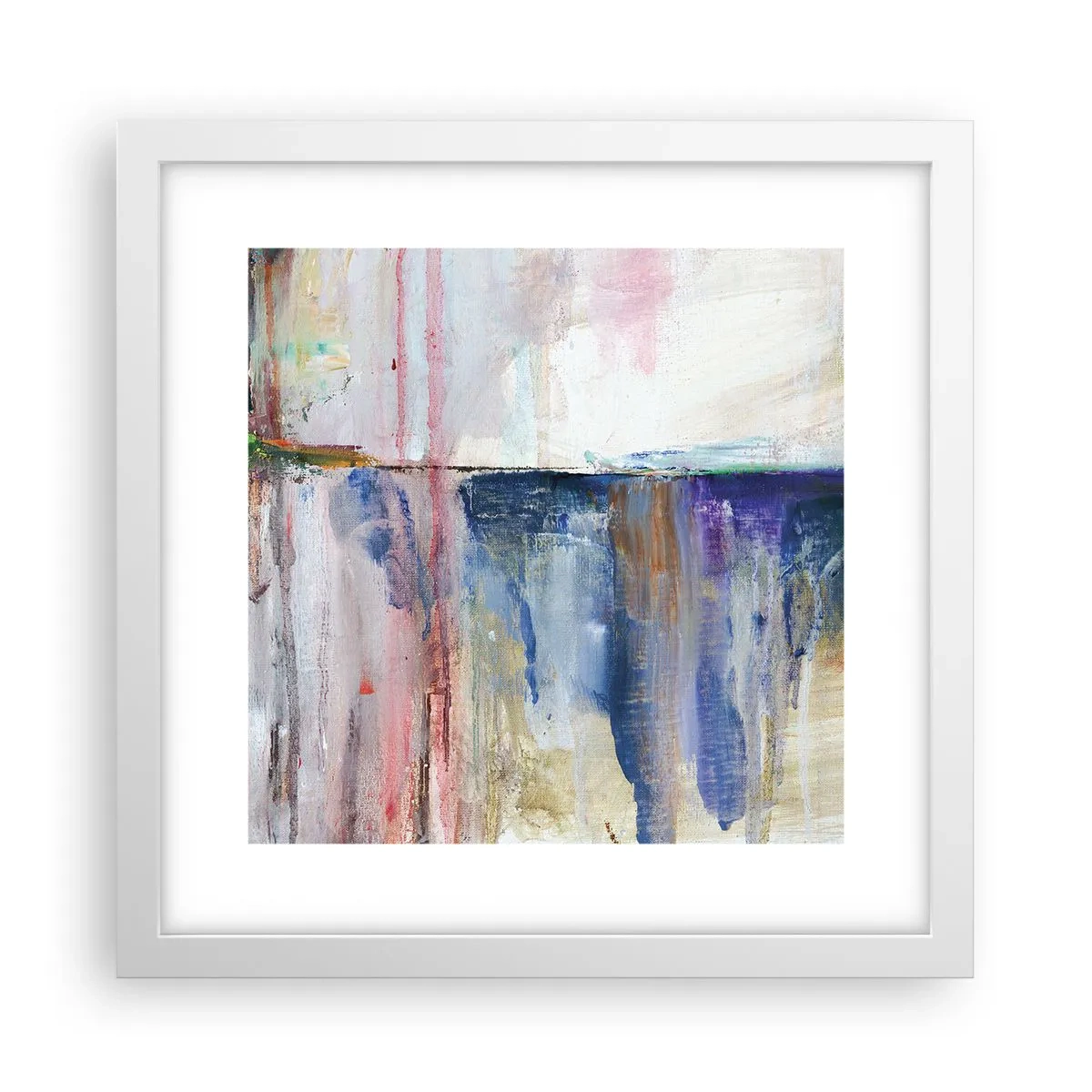 Poster in cornice bianca - Impressioni e suggestioni colorate - 30x30 cm