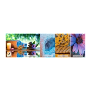 Campione di Fotomurale Premium Canvas - Tempo per il corpo - Terme, Candela, Cultura Giappone - 100x30 cm