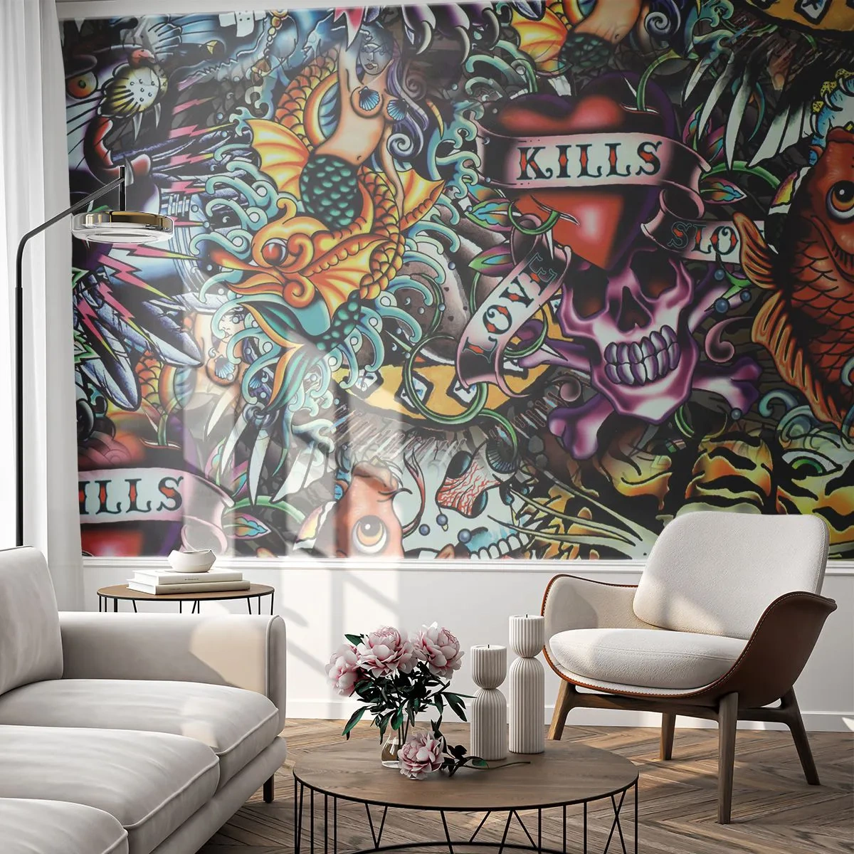 Fotomurali Standard Eco - Il sogno del tatuatore - Graffiti, Murale, Pezzo - 400x280 cm