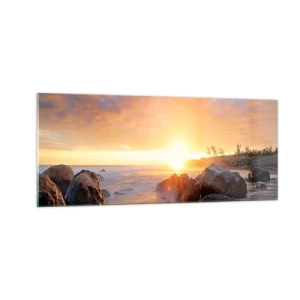 Quadro su vetro - La luminosa brezza della sera - 100x40 cm