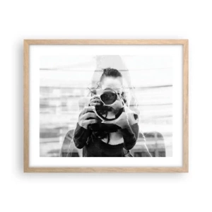 Poster in cornice rovere chiaro - Il creatore e il materiale - 50x40 cm