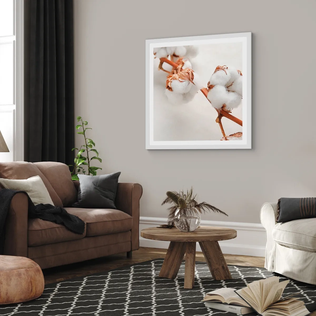 Poster in cornice bianca - Semplicemente un abbraccio - 40x40 cm