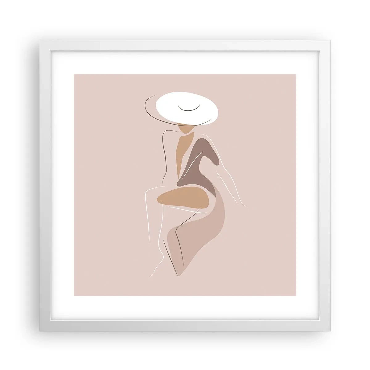 Poster in cornice bianca - Essere una dama - 40x40 cm