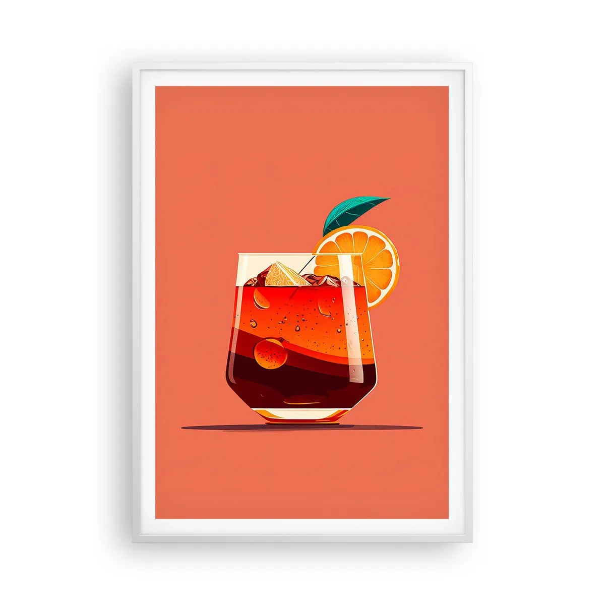 Poster in cornice bianca - Rinfresco estivo - 70x100 cm