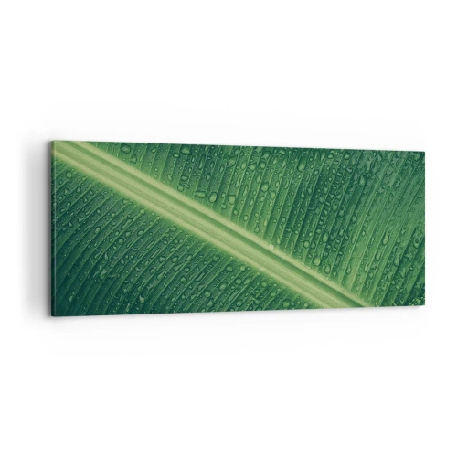 Quadro su tela - Stampe su Tela - La struttura del verde - 100x40 cm