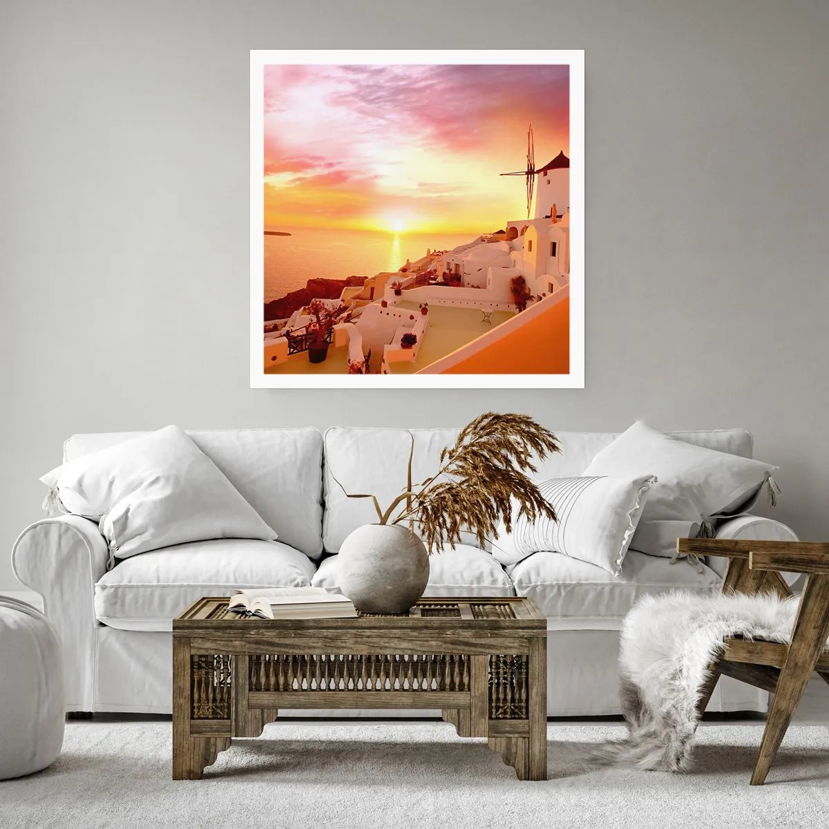 Poster - Sciogliersi nel bianco e nell'oro - 60x60 cm