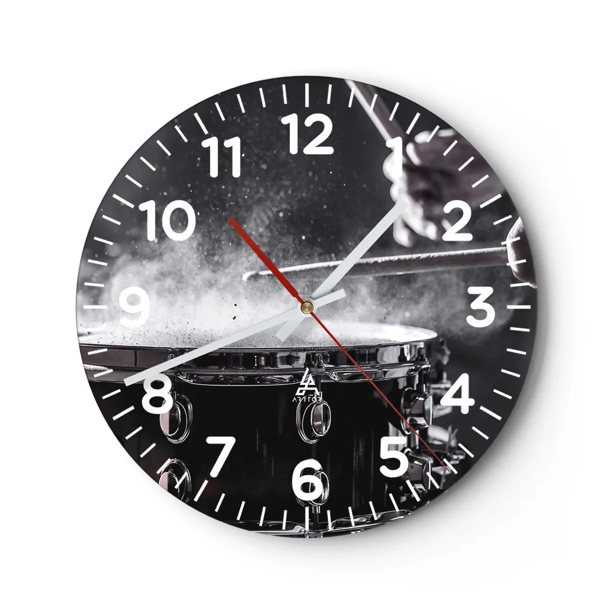 Orologio da parete - Orologio in Vetro - Il polso della musica - 40x40 cm