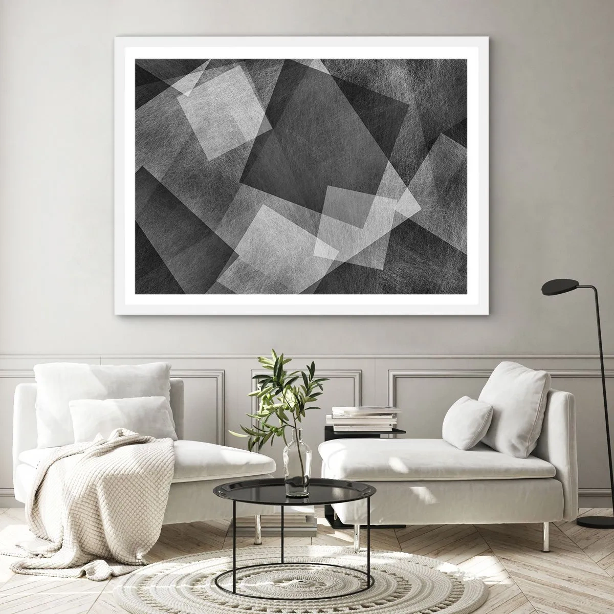 Poster in cornice bianca - Simbolo eterno di ordine e durata - 91x61 cm