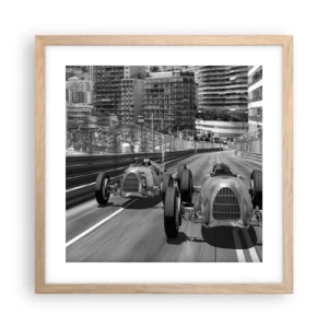 Poster in cornice rovere chiaro - Tanto tempo fa a Montecarlo - 40x40 cm