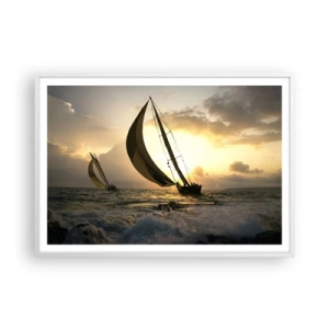Poster in cornice bianca - Con il vento e controvento - 100x70 cm