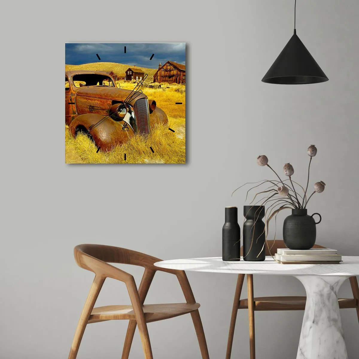 Orologio da parete - Orologio in Vetro - Meritato riposo - 30x30 cm