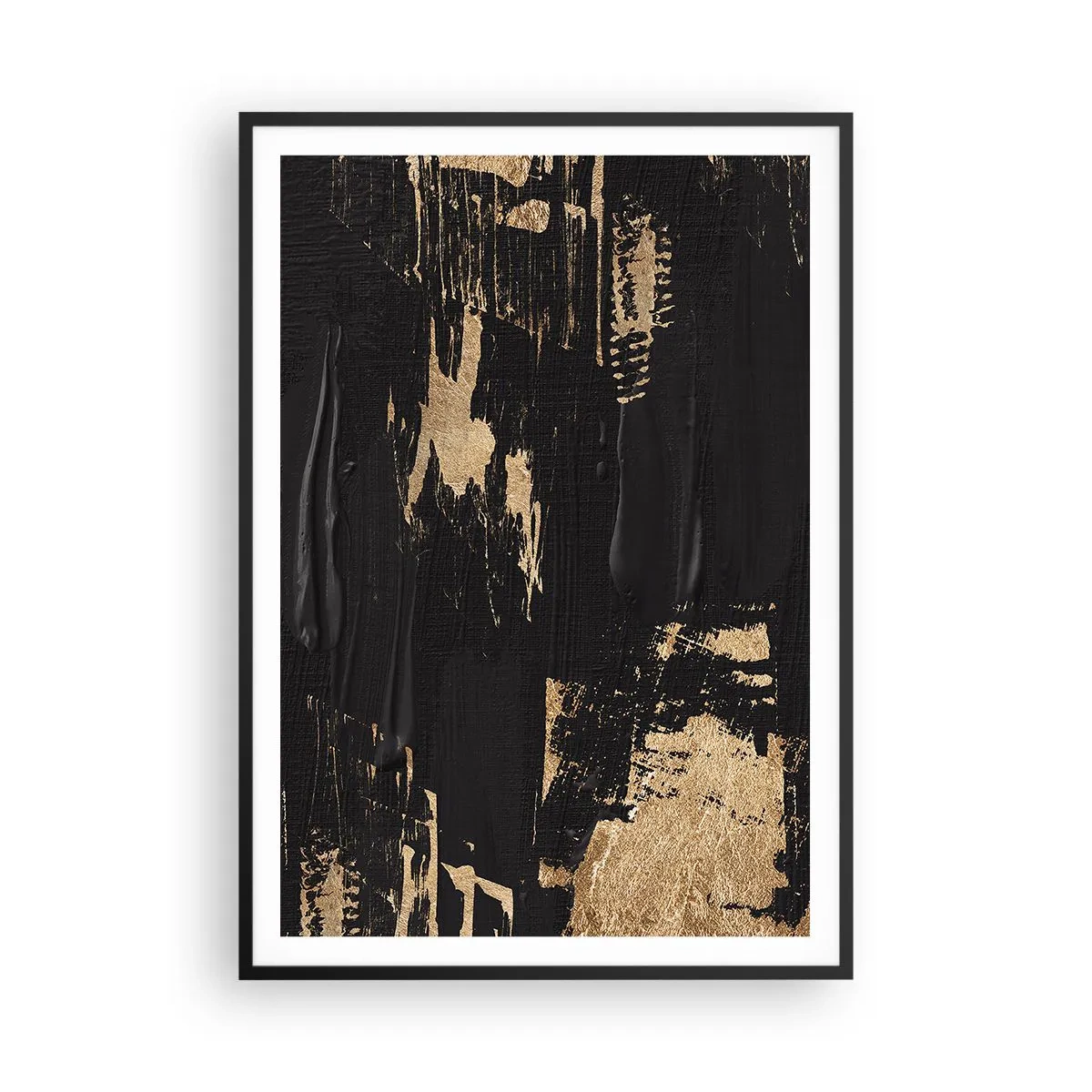 Poster in cornice nera - Tracce del contatto - 70x100 cm