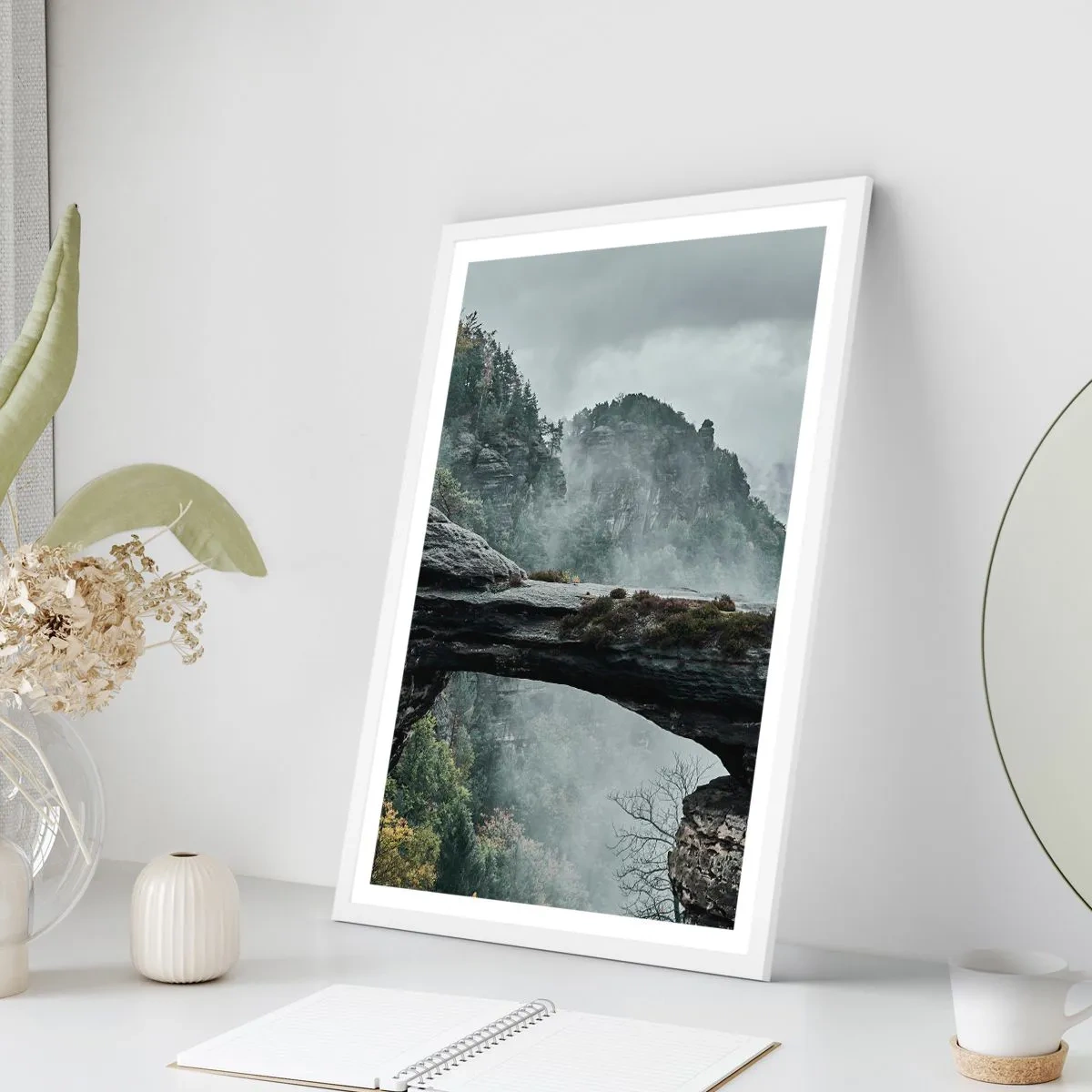 Poster in cornice bianca - Qui inizia l'avventura - 70x100 cm