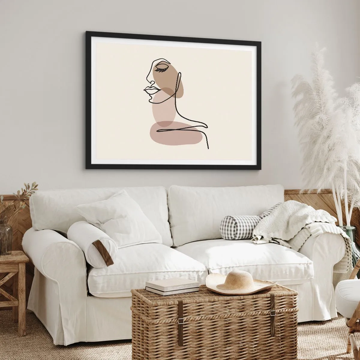 Poster in cornice nera - La linea sicura della bellezza - 50x40 cm