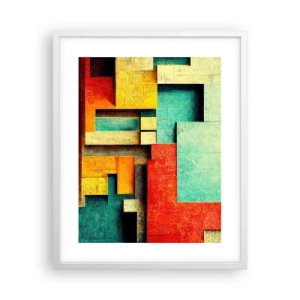 Poster in cornice bianca - Il festival degli angoli retti - 40x50 cm
