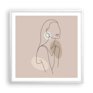 Poster in cornice bianca - Icona di giovinezza - 60x60 cm