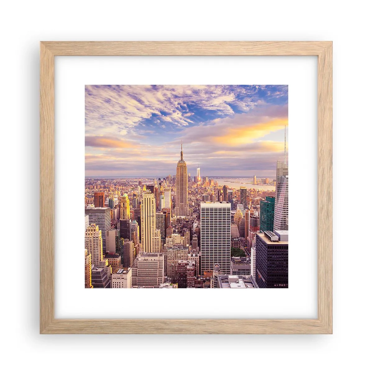 Poster in cornice rovere chiaro - Toccando le nuvole - 30x30 cm