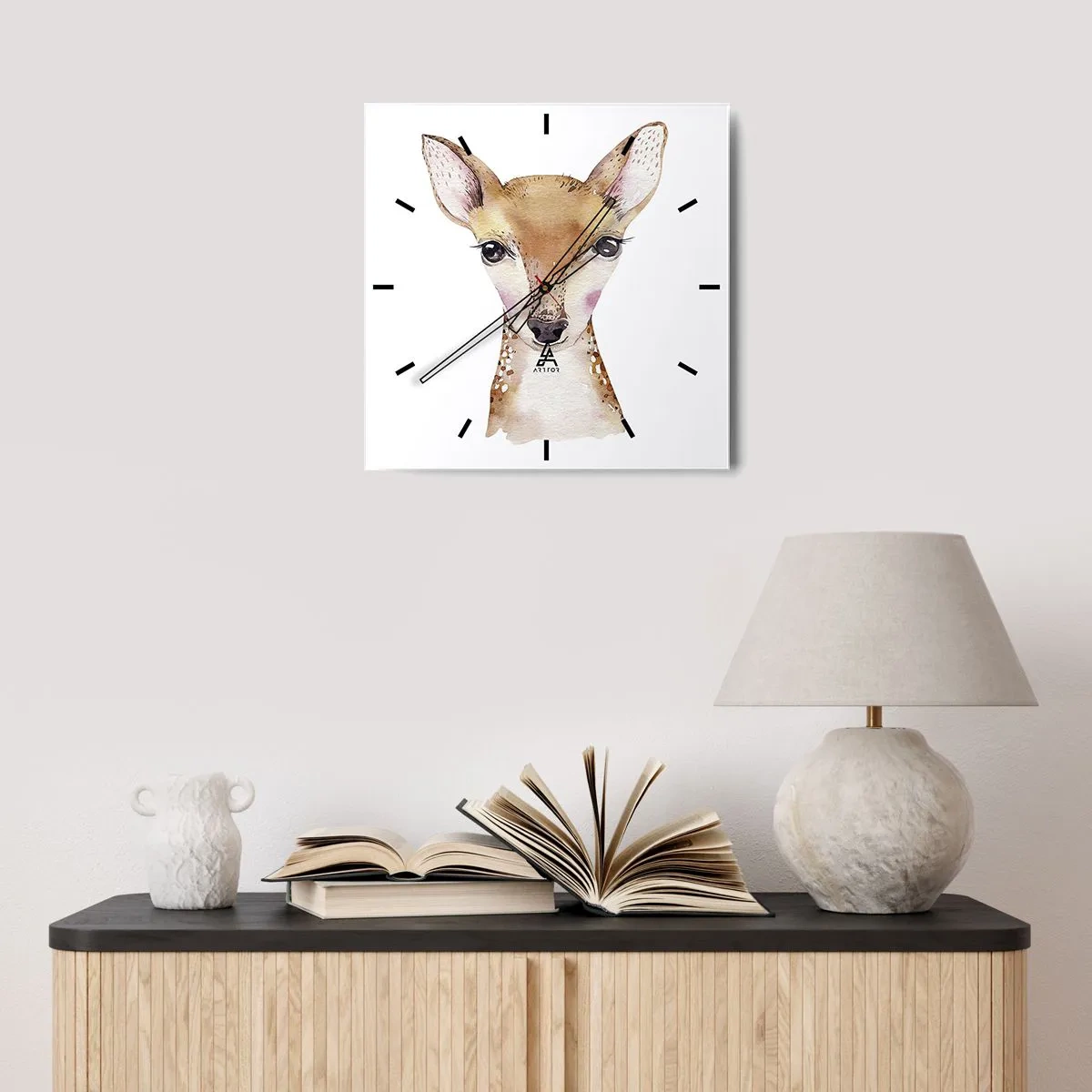 Orologio da parete - Orologio in Vetro - La natura dell'innocenza - 30x30 cm