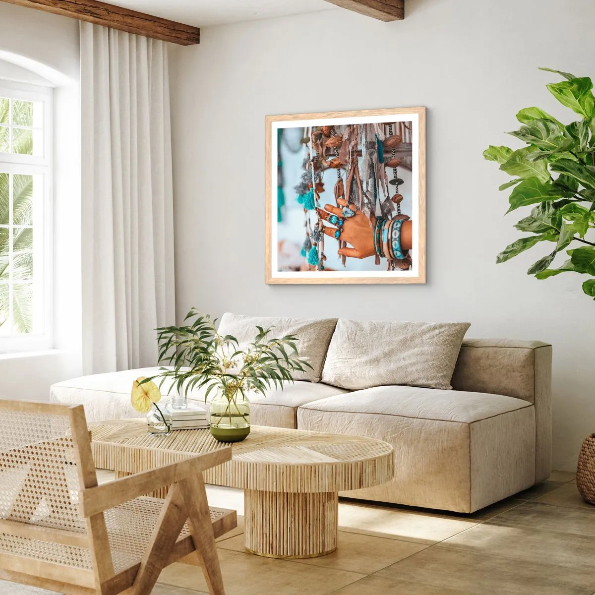 Poster in cornice rovere chiaro - Tesori locali - 30x30 cm