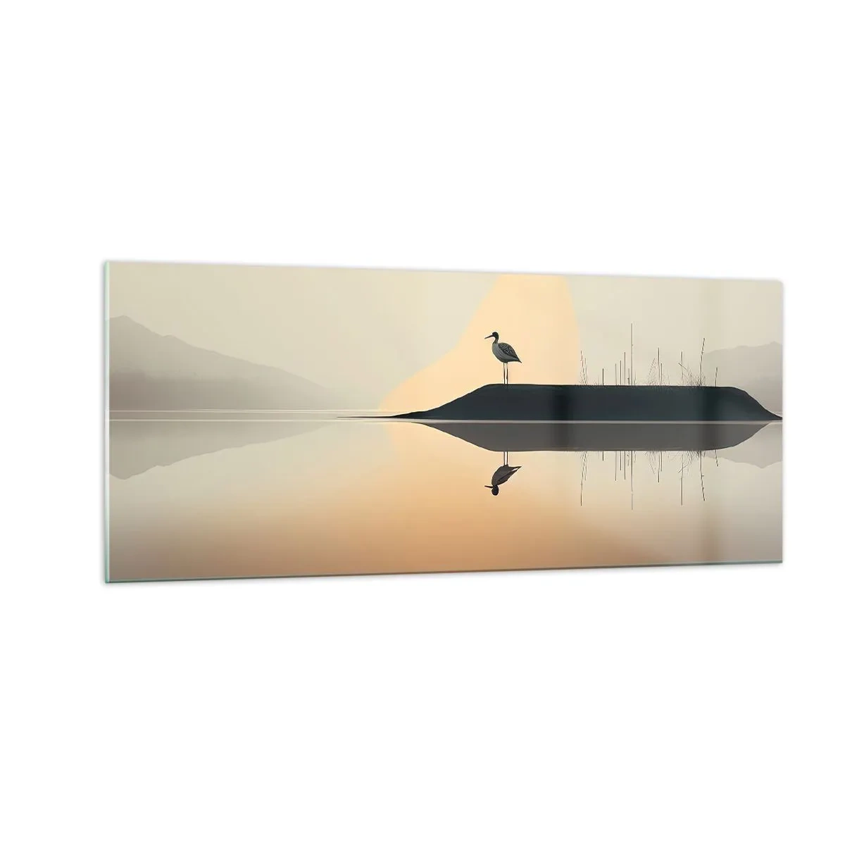 Quadro su vetro - Il signore del lago - 100x40 cm