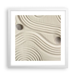 Poster in cornice bianca - Il tocco del calore - 40x40 cm