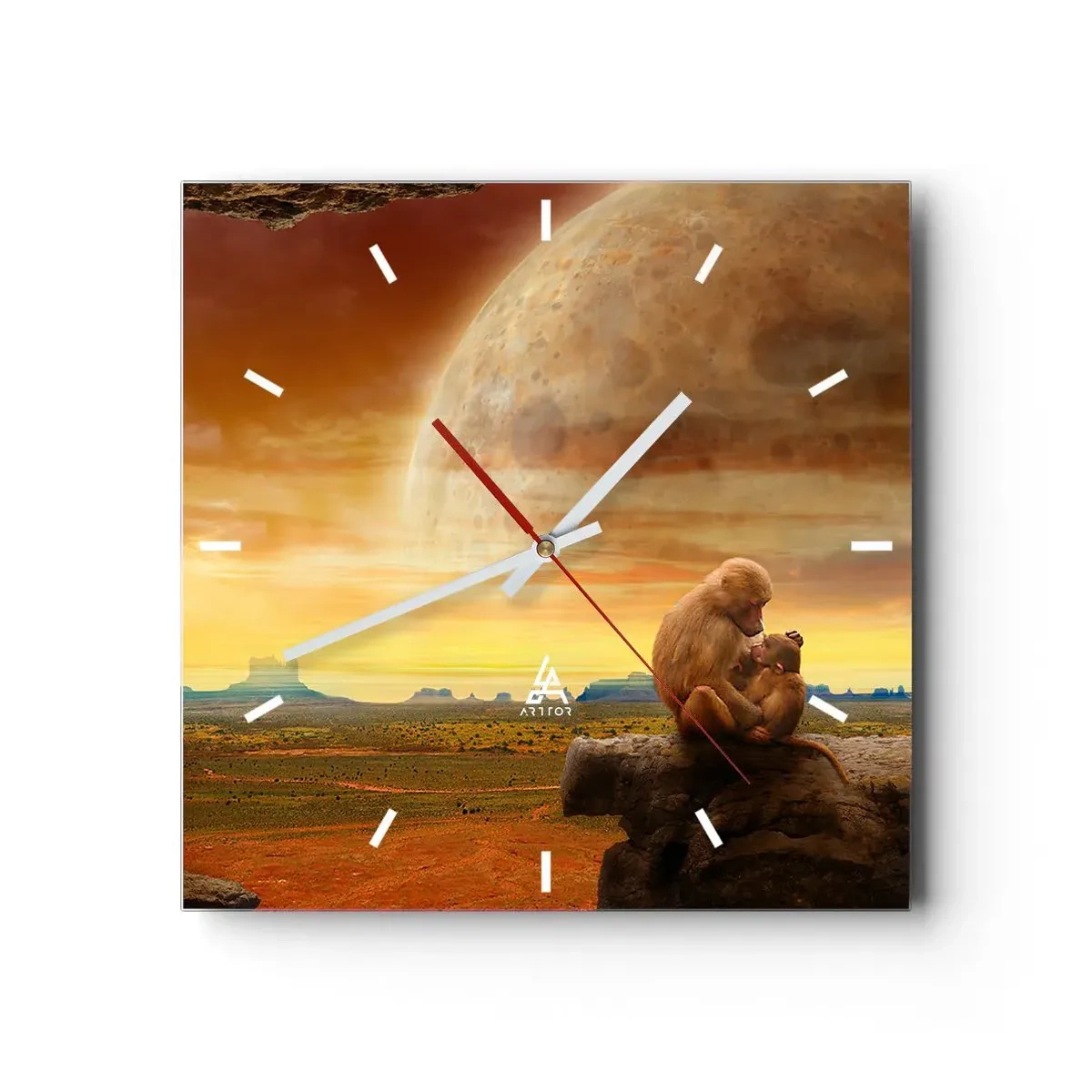 Orologio da parete - Orologio in Vetro - L'amore è ovunque lo stesso - 40x40 cm