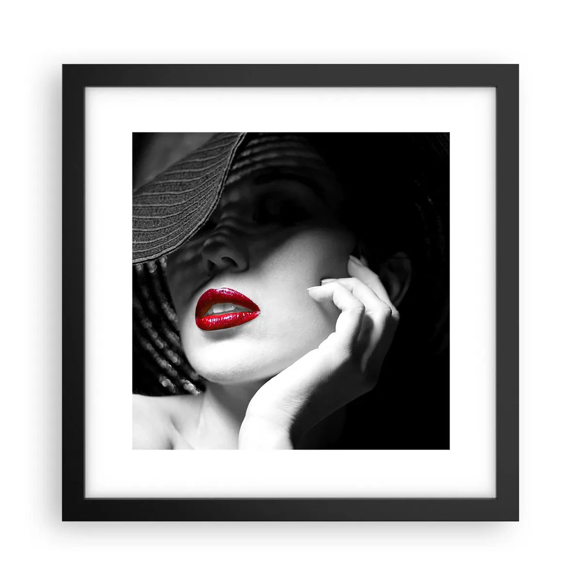 Poster in cornice nera - Studio in scarlatto - 30x30 cm