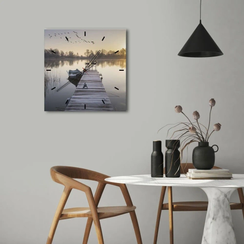 Orologio da parete - Orologio in Vetro - Tornerò un giorno - 30x30 cm