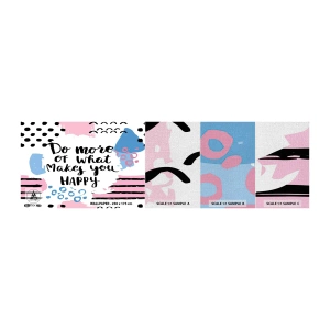 Campione di Fotomurale Premium Canvas - Come essere felici - Affermazione, Massima, Parole - 100x30 cm