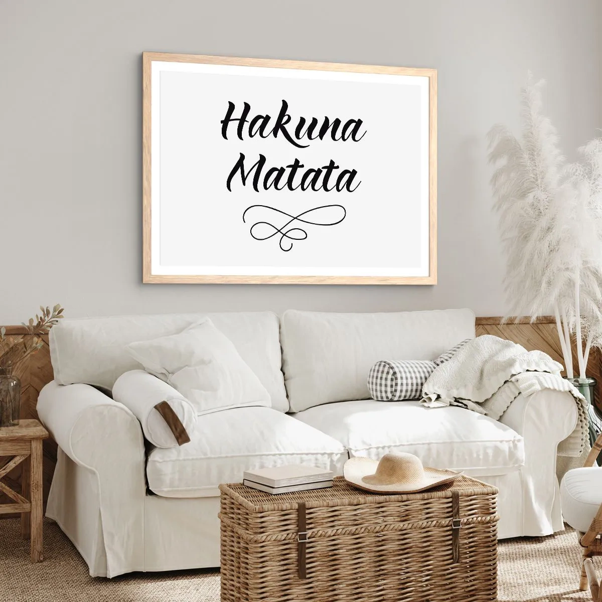 Poster in cornice rovere chiaro - Il miglior consiglio - 50x40 cm