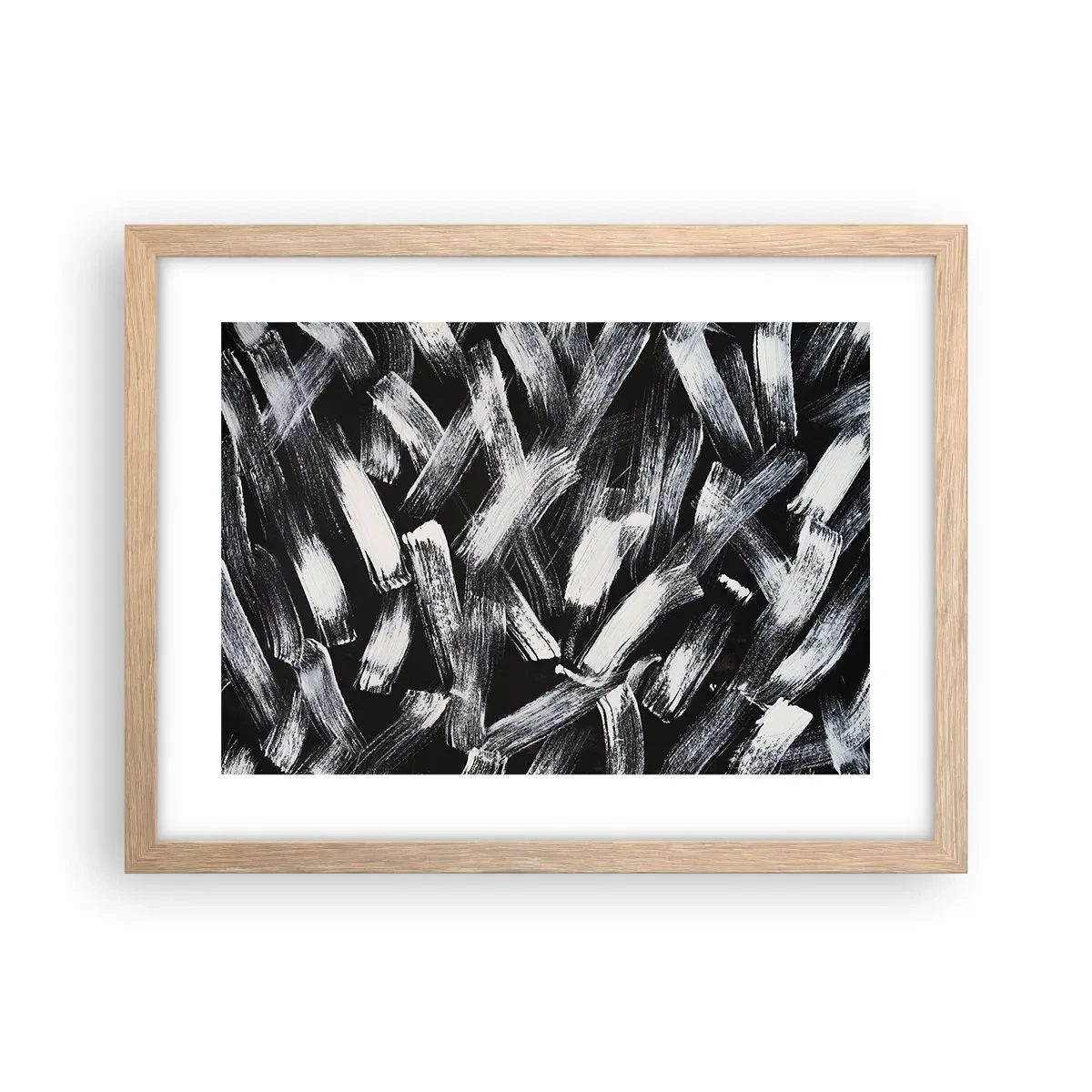 Poster in cornice rovere chiaro - Astrazione in spirito industriale - 40x30 cm