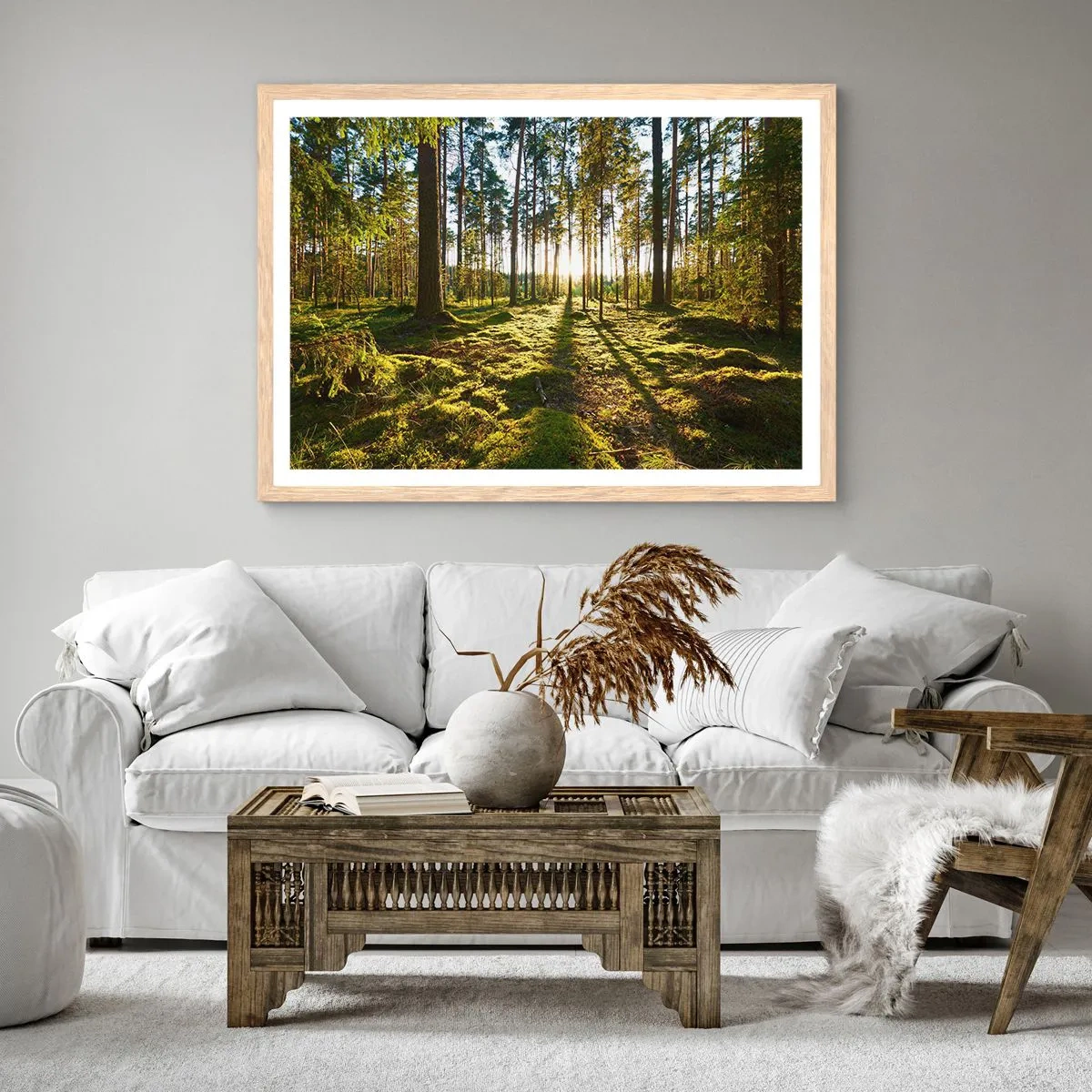 Poster in cornice rovere chiaro - …dopo sette foreste - 40x30 cm