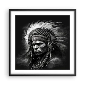 Poster in cornice nera - Capo e guerriero - 50x50 cm