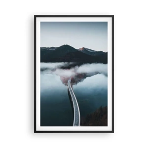 Poster in cornice nera - Sull'acqua liscia come uno specchio - 61x91 cm