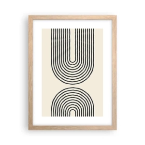 Poster in cornice rovere chiaro - Tra un attimo... - 30x40 cm