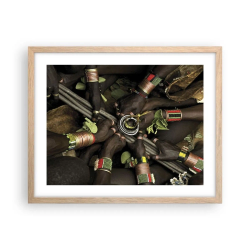 Poster in cornice rovere chiaro - Siamo insieme - 50x40 cm