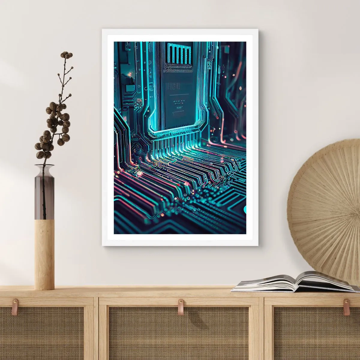 Poster in cornice bianca - Sto pensando qualcosa... - 50x70 cm