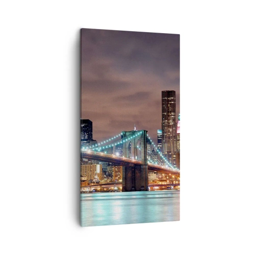 Quadro su tela - Stampe su Tela - Le luci della grande città - 45x80 cm
