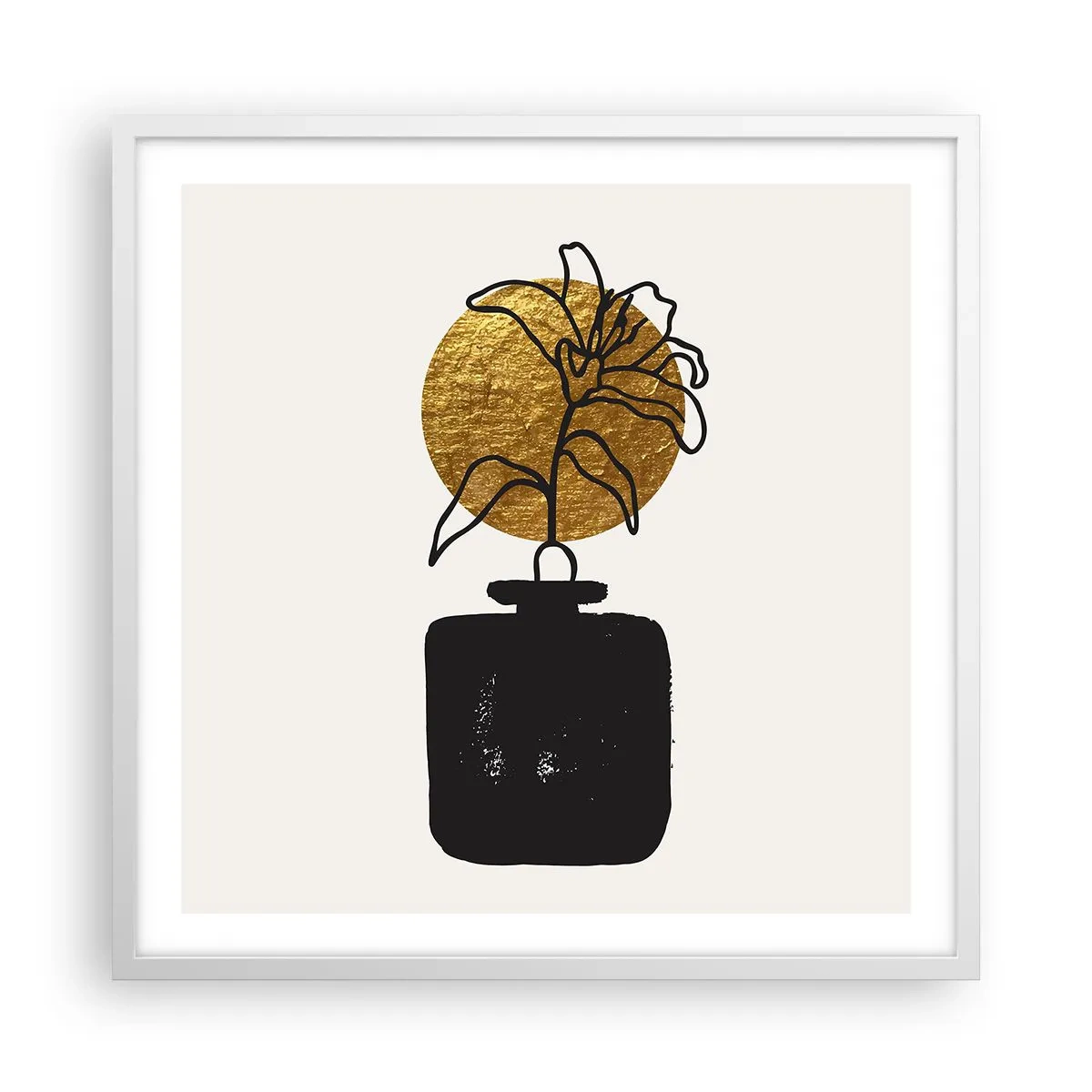 Poster in cornice bianca - Bellezza a peso d'oro - 60x60 cm