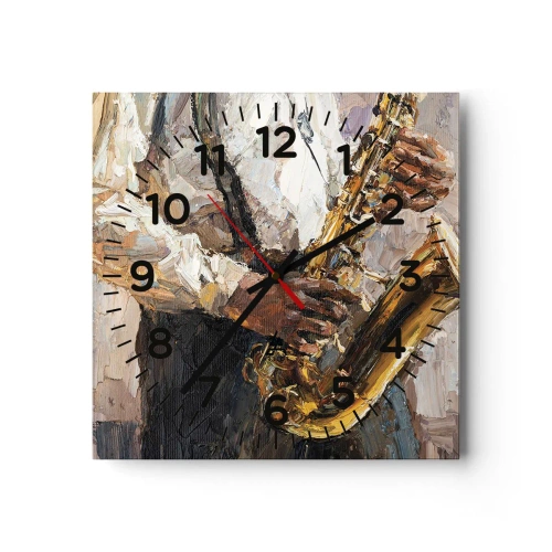 Orologio da parete - Orologio in Vetro - Tempo di assolo - 30x30 cm